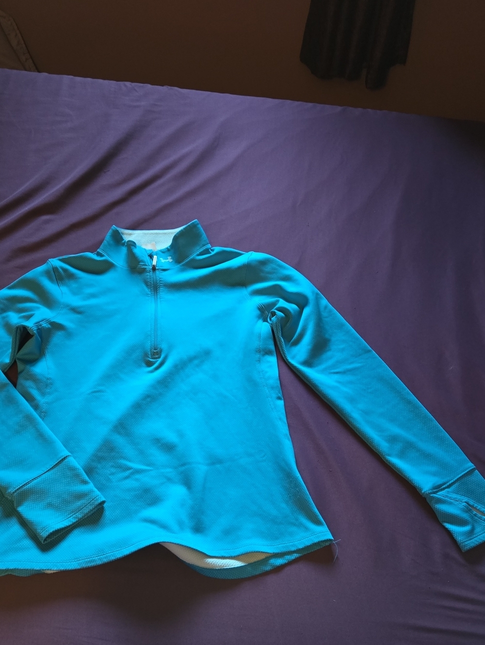 Under Armour Turquoise Long Sleeve Lg Athletic Top